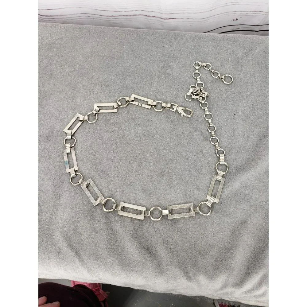 NY and Company Silver Square‎ Links Women's Fashion Adjustable Belt
